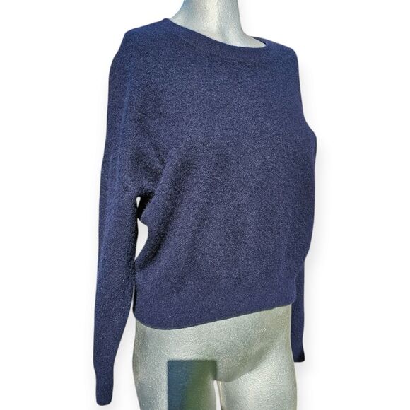 Vince Crew Neck Cashmere Pullover Navy Blue Medium - Picture 1 of 13